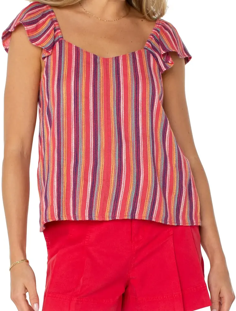Liverpool Flutter Sleeve Woven Top