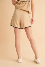 AEMI + CO Tacie Rickrack Trim Shorts