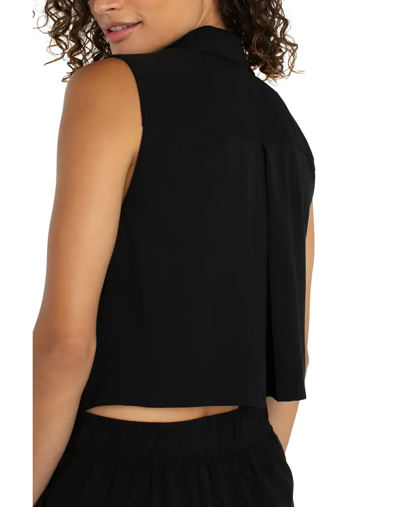 Liverpool Sleeveless Wide Leg Jumpsuit
