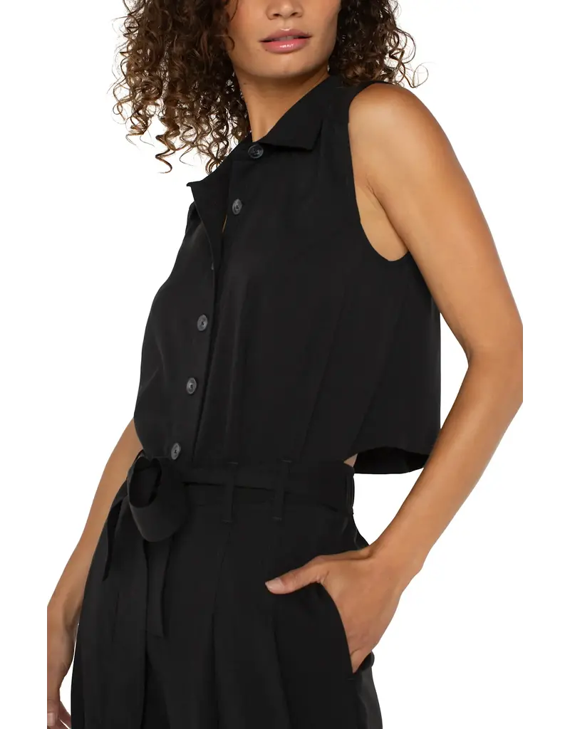 Liverpool Sleeveless Wide Leg Jumpsuit