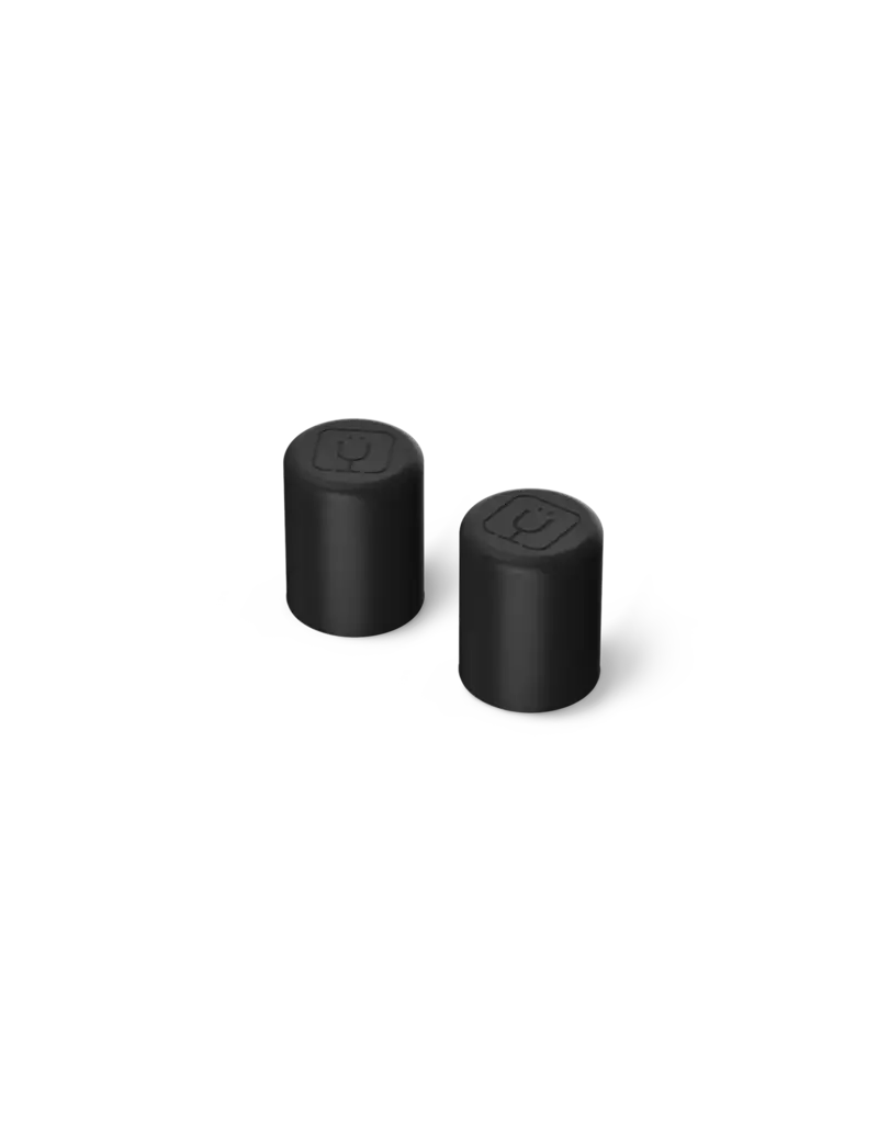 BruMate Magnetic Straw Caps Black