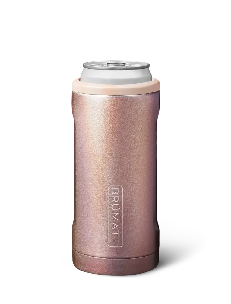 BruMate Hopsulator Slim 12 oz Glitter Rose Gold