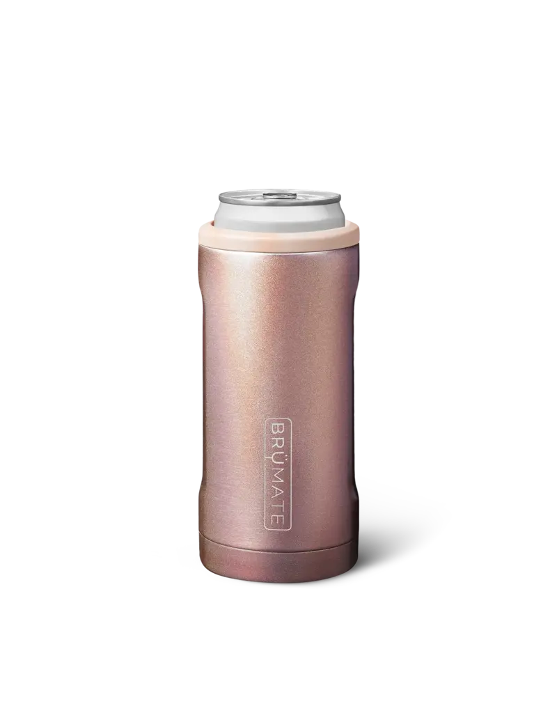 BruMate Hopsulator Slim 12 oz Glitter Rose Gold