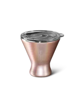 BruMate Margtini Tumbler 10 oz Glitter Rose Gold