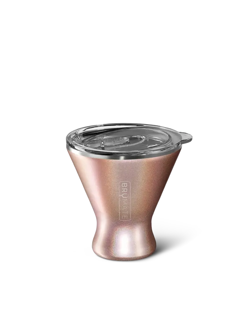BruMate Margtini Tumbler 10 oz Glitter Rose Gold