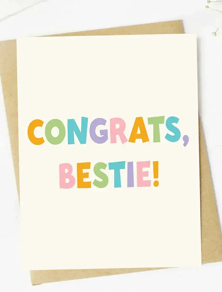 Congrats Bestie Greeting Card