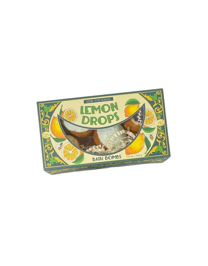 Sow the Magic Lemon Drops Bath Bomb Gift Set (citrus and peppermint)