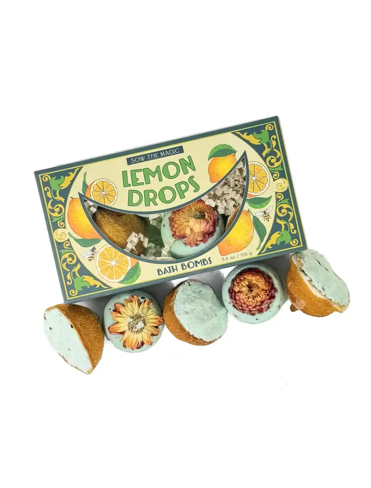 Sow the Magic Lemon Drops Bath Bomb Gift Set (citrus and peppermint)