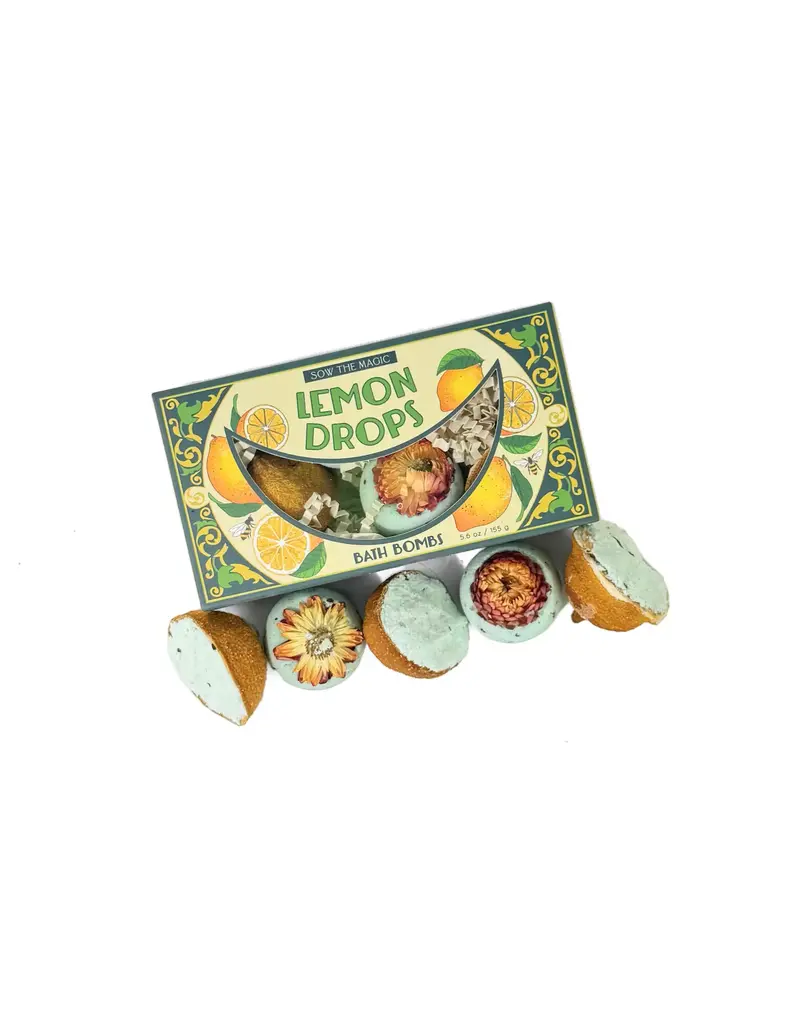 Sow the Magic Lemon Drops Bath Bomb Gift Set (citrus and peppermint)