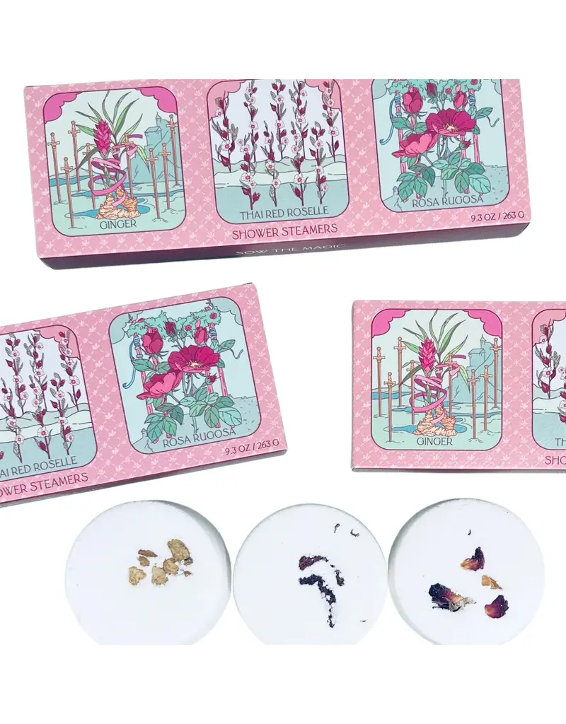 Sow the Magic Floral Tarot Shower Steamer Set with Botanicals