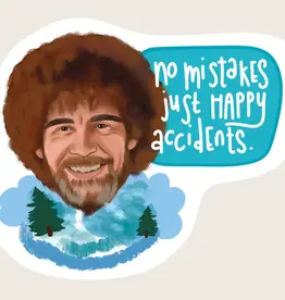 Cocollama Design Funny Bob Ross Sticker