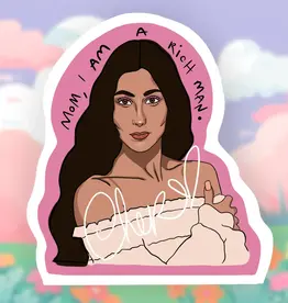 Cocollama Design Mom, I am the rich man - Cher Sticker