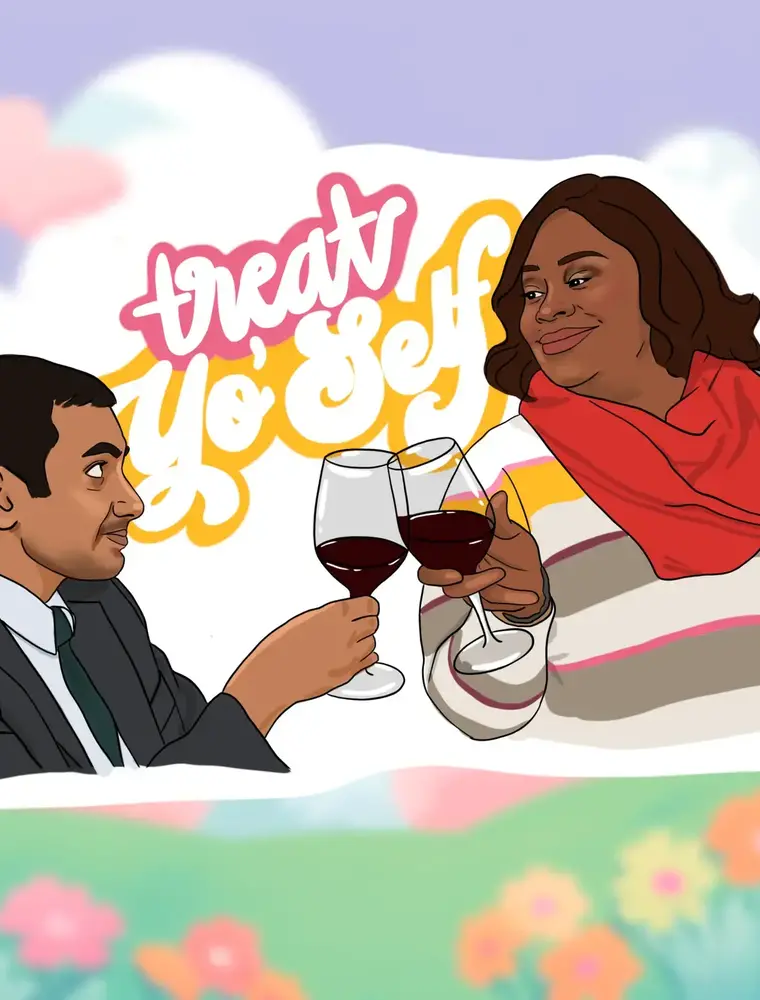 Cocollama Design Treat Yoself -Parks & Rec Sticker