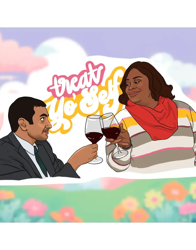 Cocollama Design Treat Yoself -Parks & Rec Sticker