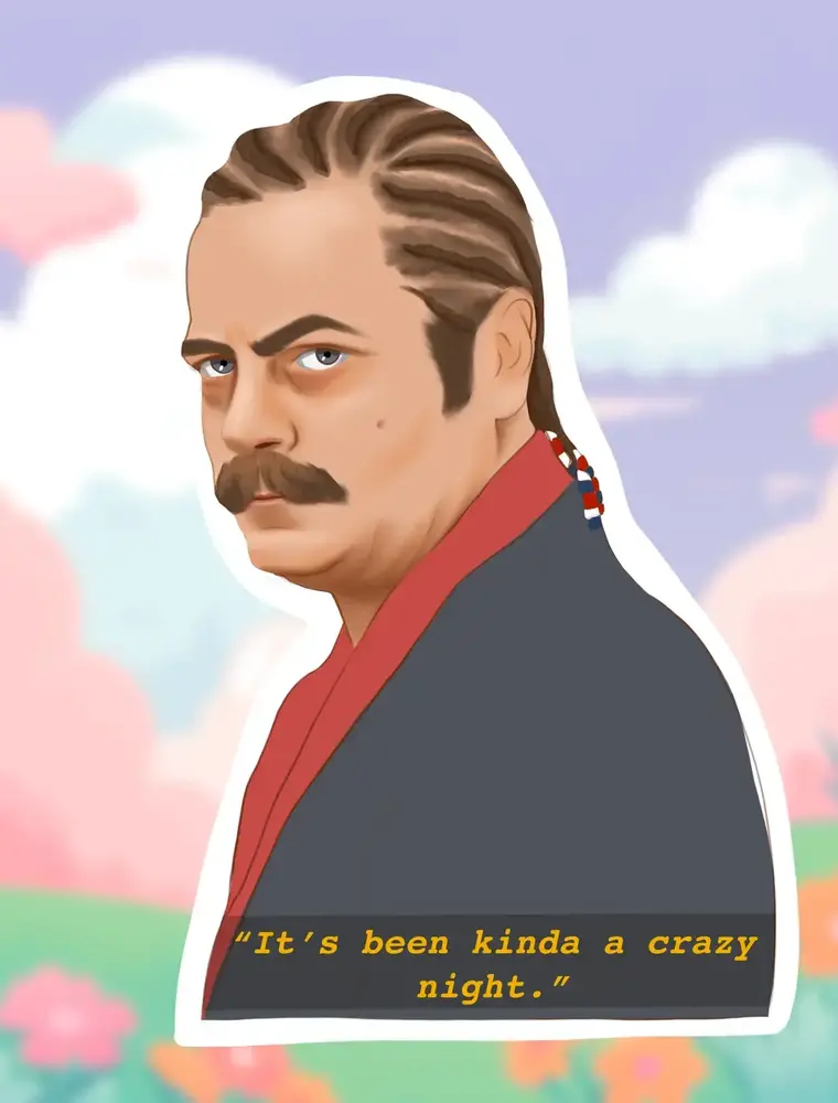 Cocollama Design Ron Swanson Sticker