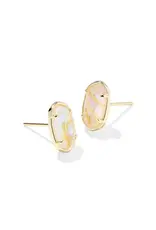 Kendra Scott Grayson Gold Stone Stud Earrings