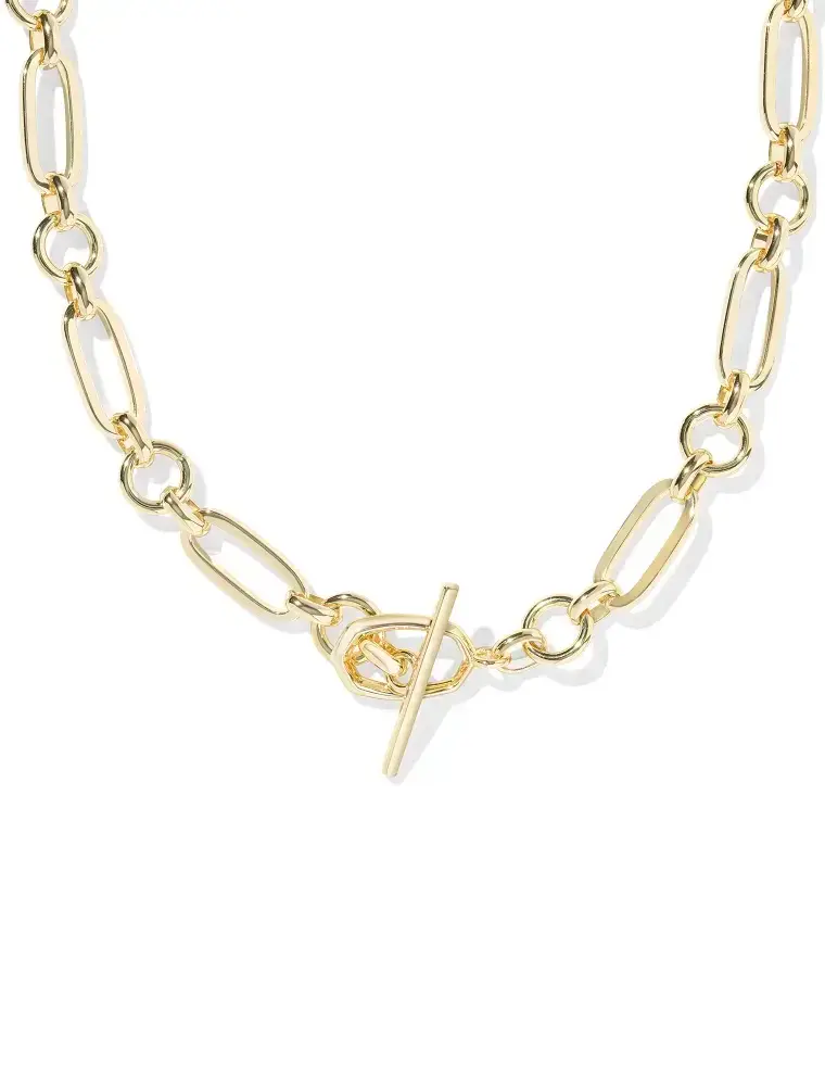 Kendra Scott Sylvia Gold Metal Link and Chain Necklace