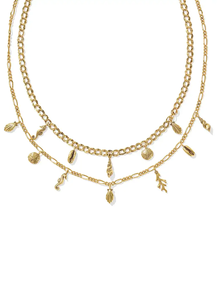 Kendra Scott Alexa Vintage Gold Multi Strand Necklace