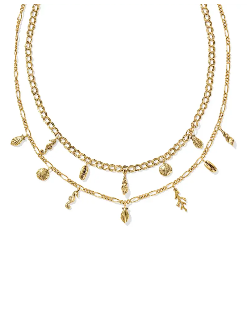 Kendra Scott Alexa Vintage Gold Multi Strand Necklace