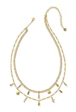 Kendra Scott Alexa Vintage Gold Multi Strand Necklace