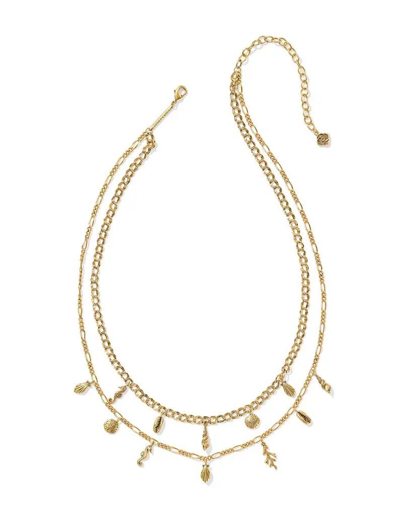 Kendra Scott Alexa Vintage Gold Multi Strand Necklace