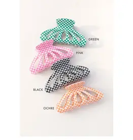 Space 46 Wholesale Checker Butterfly Hair Clip Black