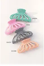 Space 46 Wholesale Checker Butterfly Hair Clip Pink