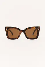 Z Supply Confidential Brown Tortoise - Brown Polar Sunglasses