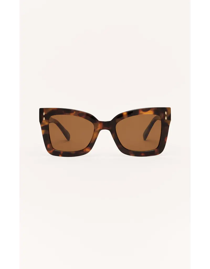 Z Supply Confidential Brown Tortoise - Brown Polar Sunglasses