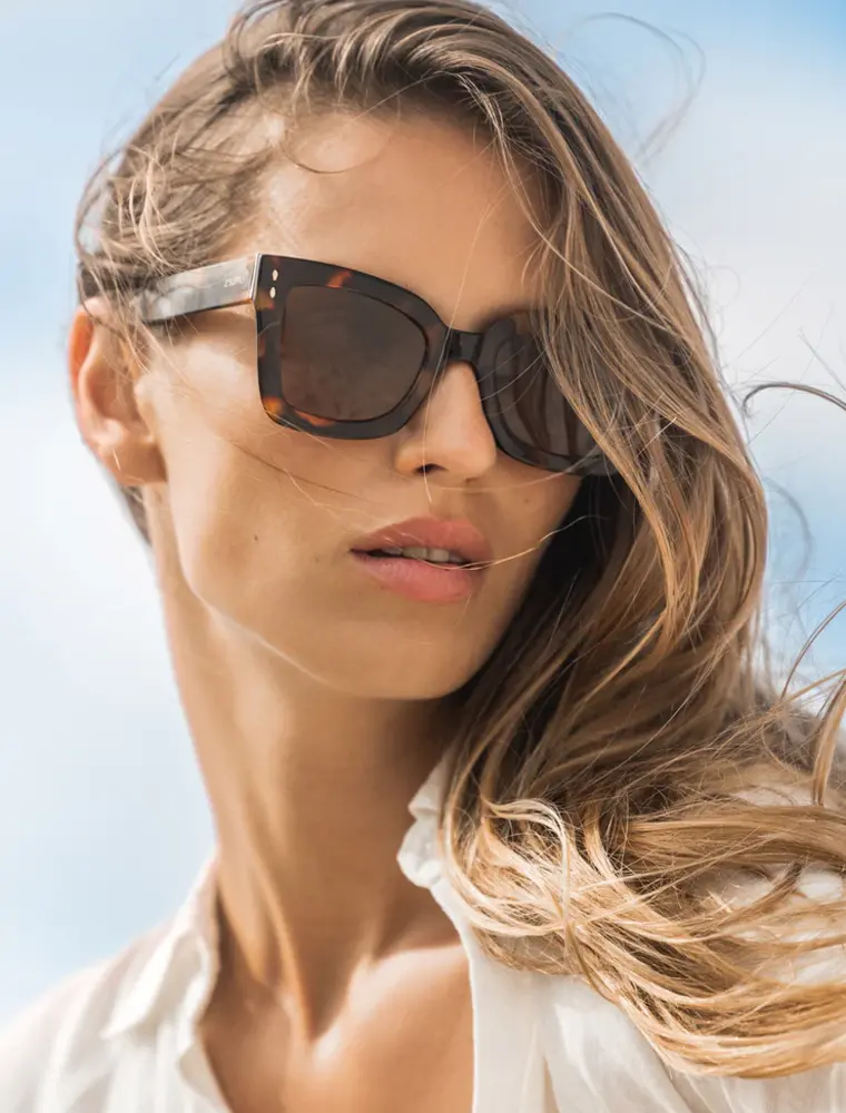 Z Supply Confidential Brown Tortoise - Brown Polar Sunglasses
