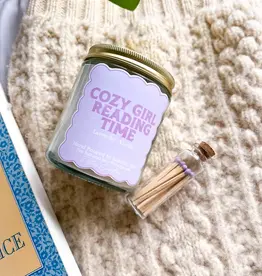 Palm Creative Cozy Girl Reading Time Candle 7oz.