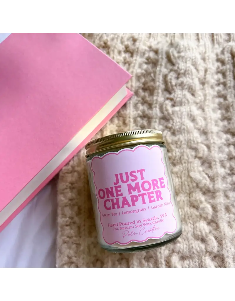 Palm Creative Just One More Chapter Candle 7oz.