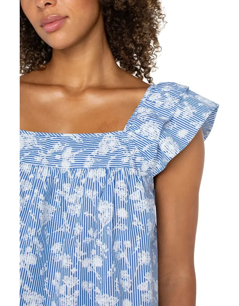 Liverpool Short Sleeve Square Neck Blouse