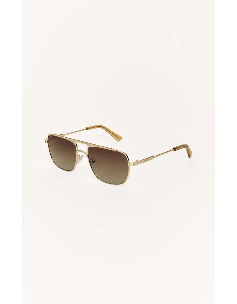 Z Supply Skyline Gold-Gradient Polarized Sunglasses