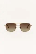 Z Supply Skyline Gold-Gradient Polarized Sunglasses