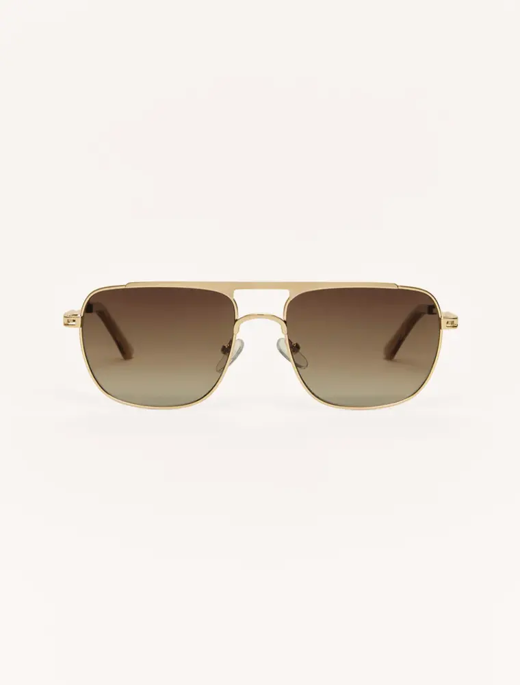 Z Supply Skyline Gold-Gradient Polarized Sunglasses