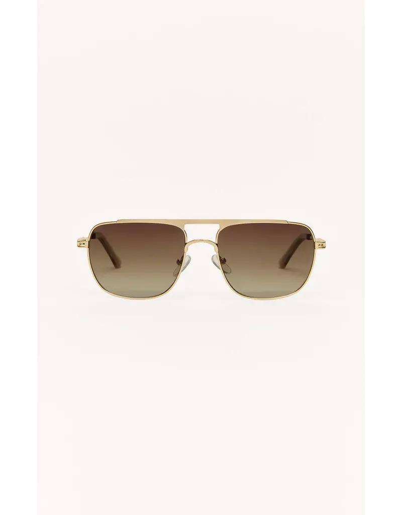 Z Supply Skyline Gold-Gradient Polarized Sunglasses