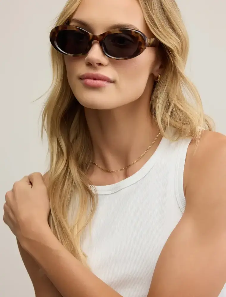 Z Supply Dayglow Dark Tort - Gray Polarized Sunglasses