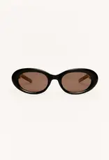 Z Supply Dayglow Polished Black- Brown Polarized Sunglasses