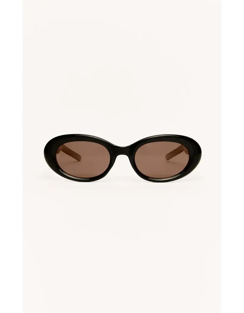 Z Supply Dayglow Polished Black- Brown Polarized Sunglasses