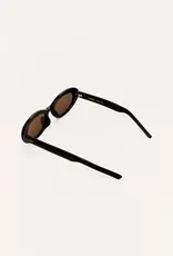 Z Supply Dayglow Polished Black- Brown Polarized Sunglasses
