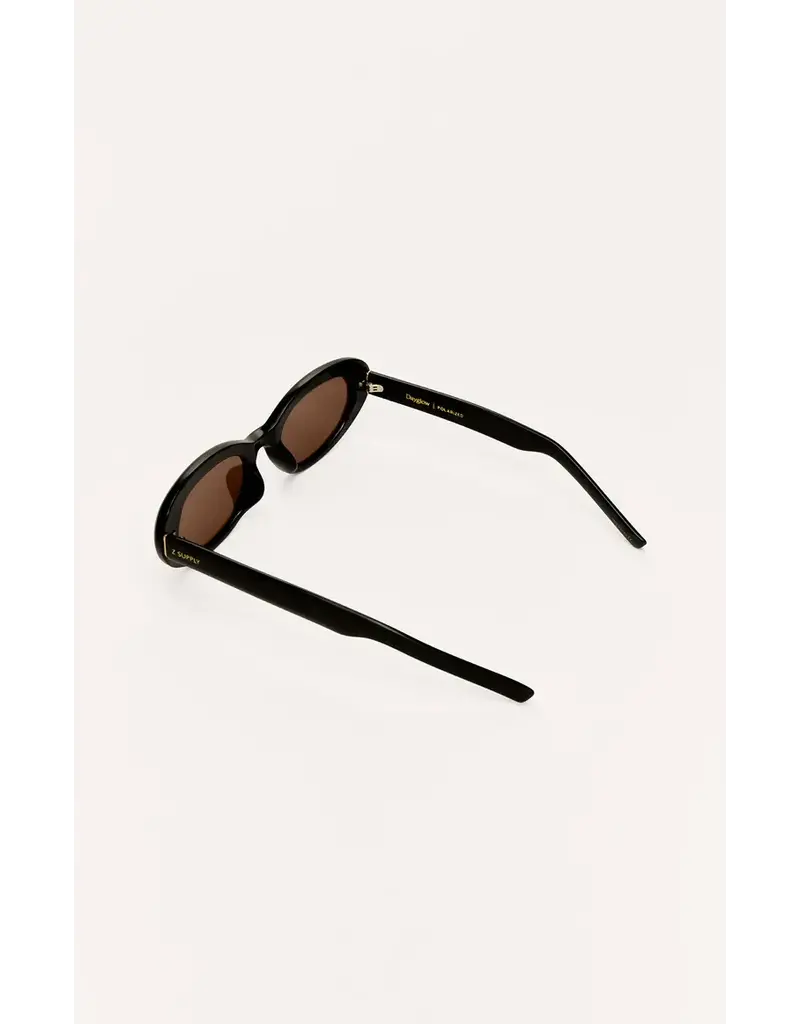 Z Supply Dayglow Polished Black- Brown Polarized Sunglasses