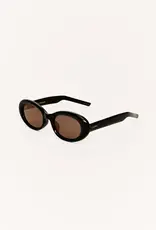 Z Supply Dayglow Polished Black- Brown Polarized Sunglasses