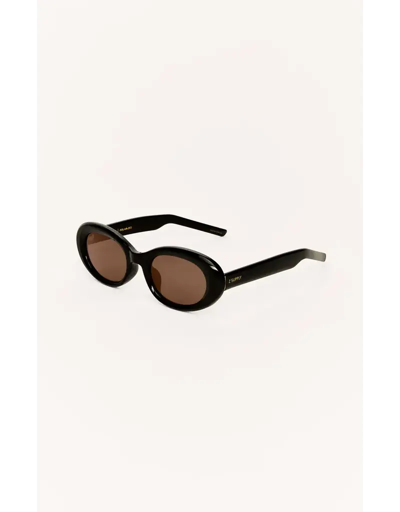 Z Supply Dayglow Polished Black- Brown Polarized Sunglasses