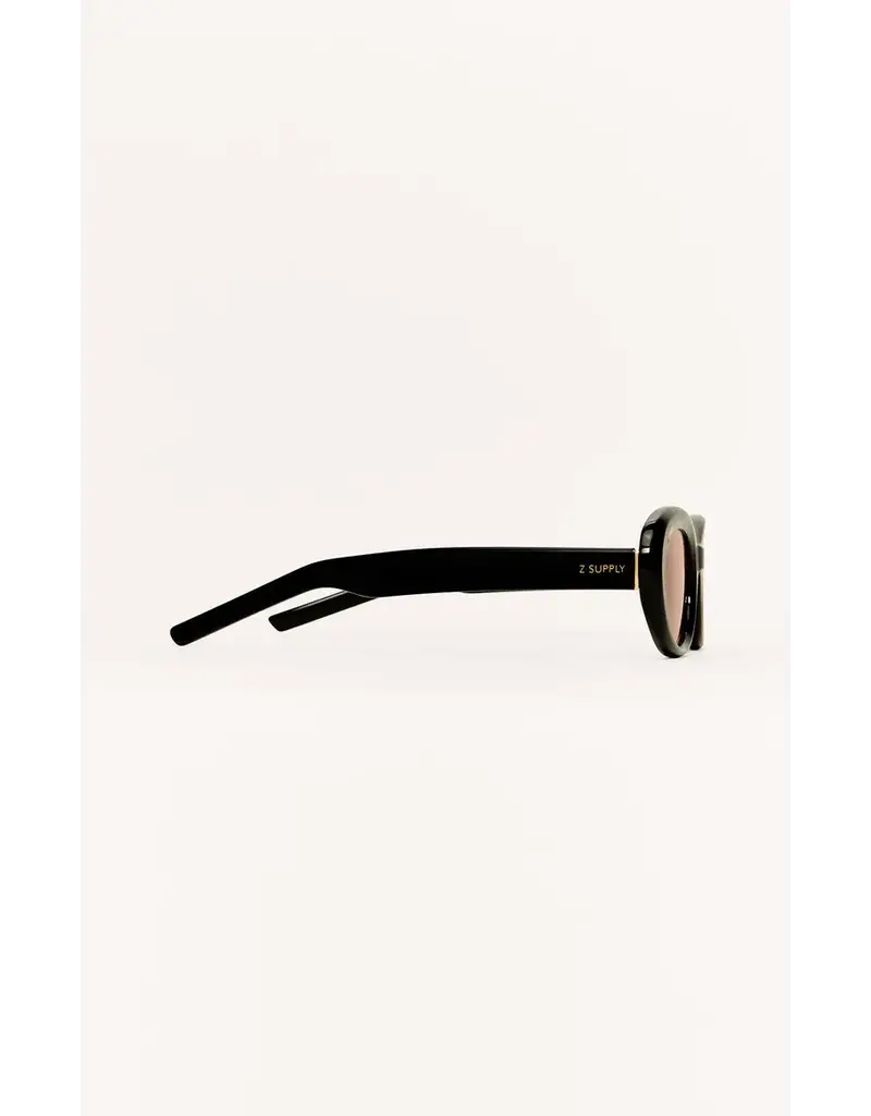 Z Supply Dayglow Polished Black- Brown Polarized Sunglasses
