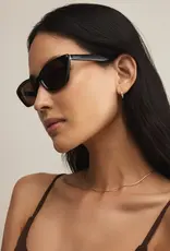 Z Supply Staycation Polished Black - Brown Polarized Sunglasses