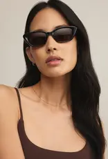 Z Supply Staycation Polished Black - Brown Polarized Sunglasses