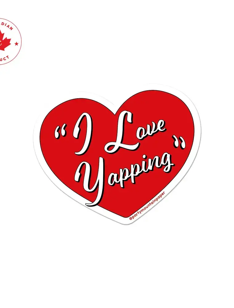 Party Mountain Paper co. I Love Yapping Sticker