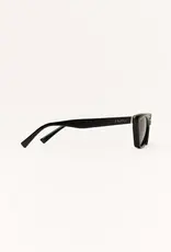 Z Supply Staycation Polished Black - Brown Polarized Sunglasses