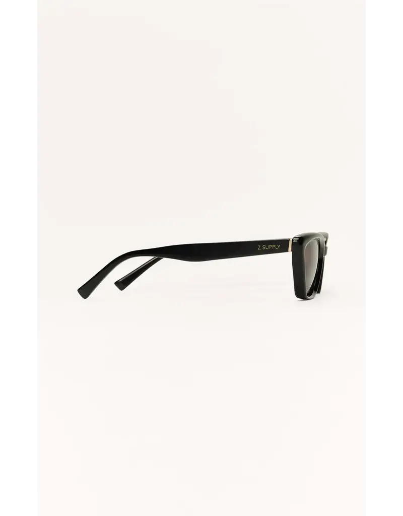 Z Supply Staycation Polished Black - Brown Polarized Sunglasses